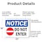 Signmission Do Not Enter OSHA Notice Sign, Aluminum, 24in W x 18in L, 2PK OS-2PACK-NS-A-1824-L-15438 - alternate 7